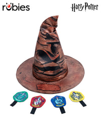 HARRY POTTER SORTING HAT WITH HOUSE BADGES - Front