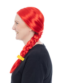 COUNTRY GIRL RED WIG - ADULT - Back