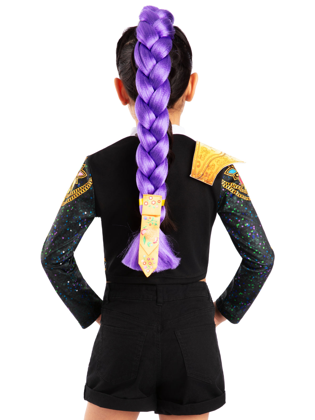 K-POP DEMON HUNTERS RUMI DELUXE CLIP ON HAIR BRAID (65cm)- CHILD - Back