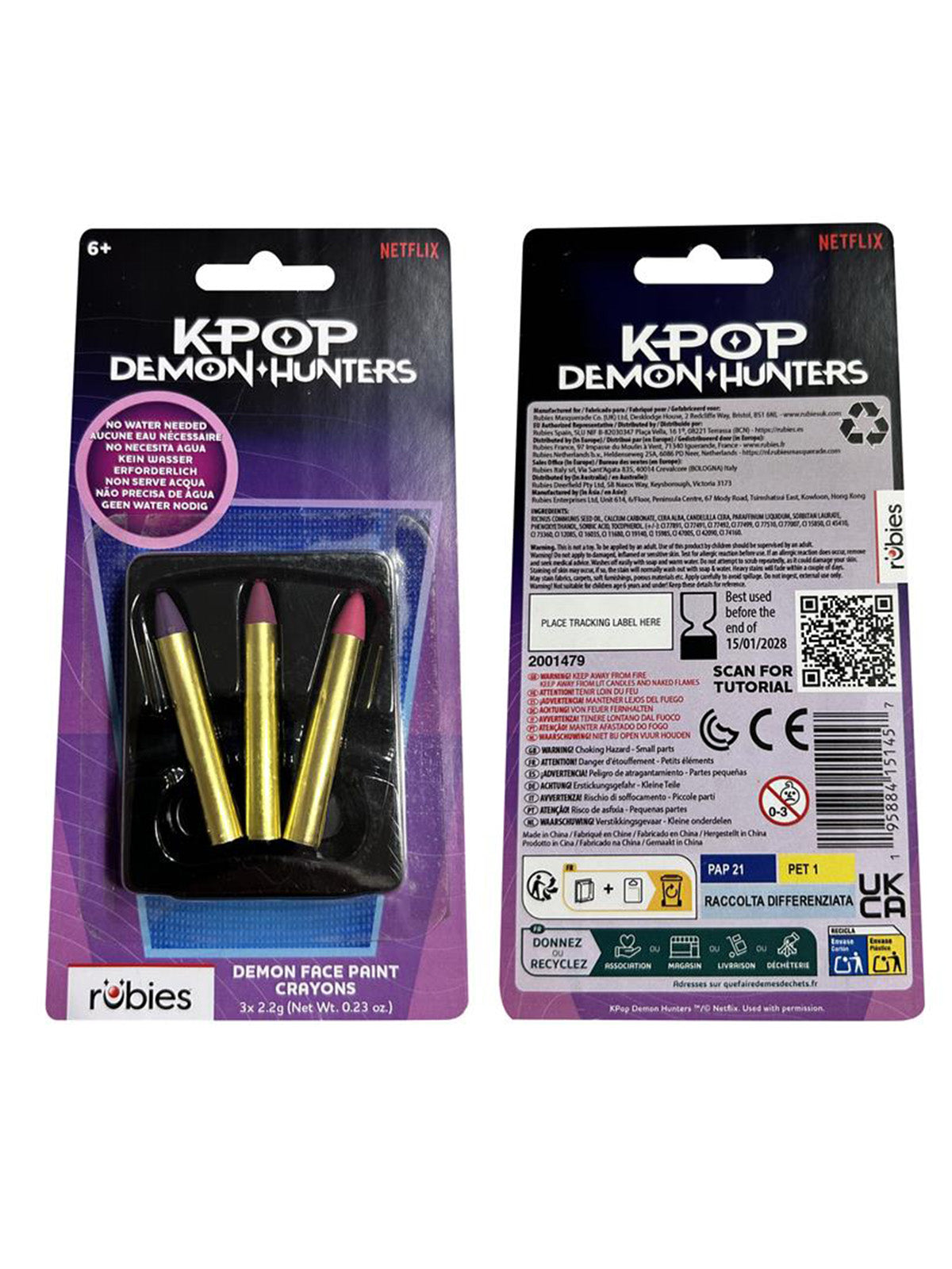 K-POP DEMON HUNTER FACE PAINT SET - CHILD - Side