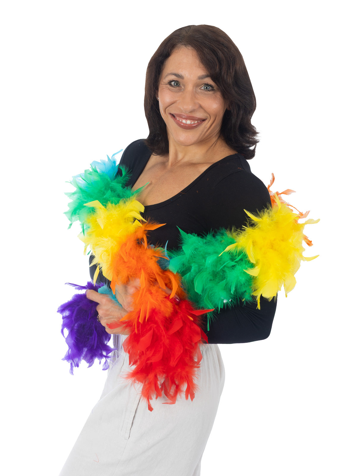 RAINBOW FEATHER BOA - Side