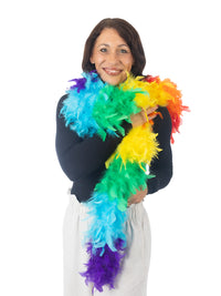 RAINBOW FEATHER BOA - Back
