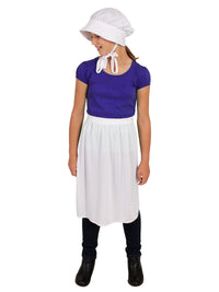 HISTORICAL BONNET AND APRON SET, CHILD - 6 Plus - Back