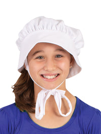 HISTORICAL BONNET AND APRON SET, CHILD - 6 Plus - Side