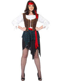 PIRATE LADY COSTUME, ADULT - S - Back