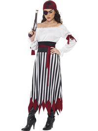PIRATE LADY COSTUME, ADULT - M - Back