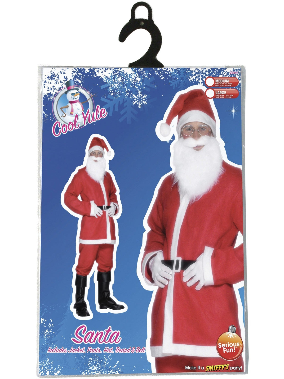 SANTA SUIT COSTUME, ADULT - M - Back