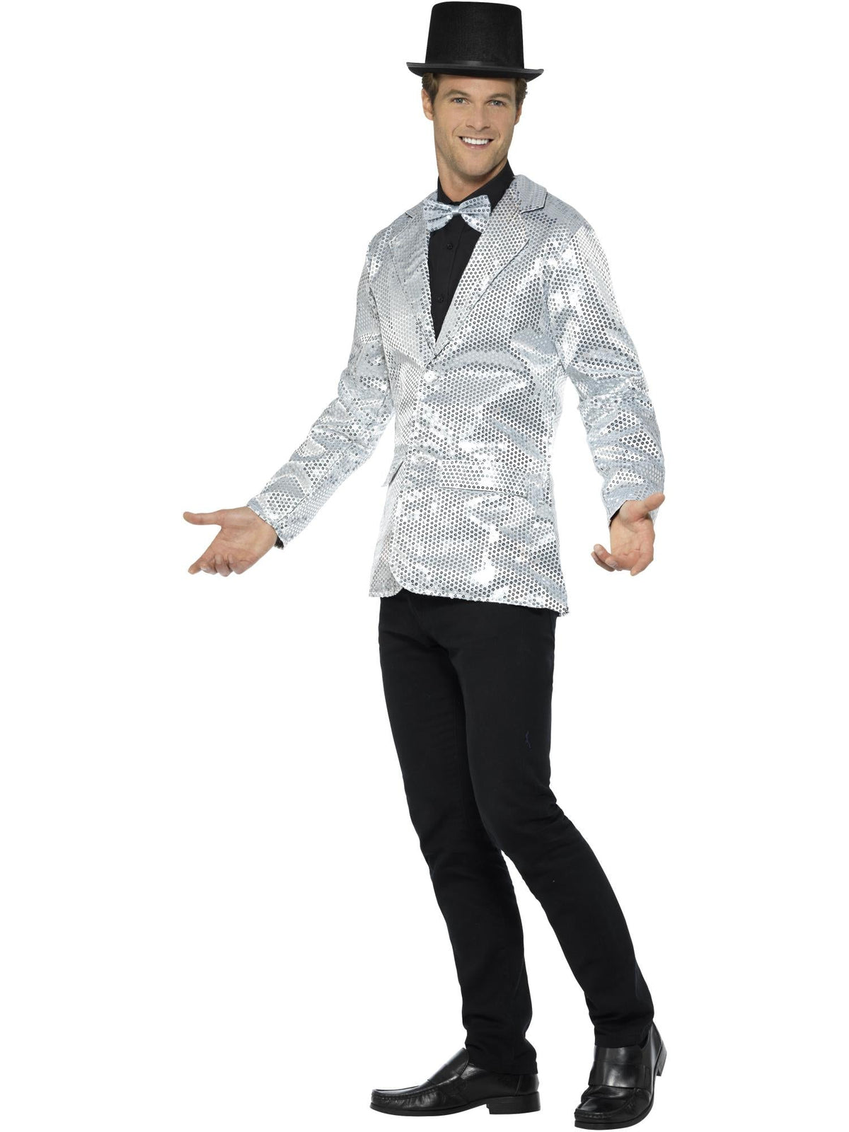 SEQUIN SILVER JACKET, ADULT - Back