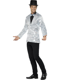 SEQUIN SILVER JACKET, ADULT - Back
