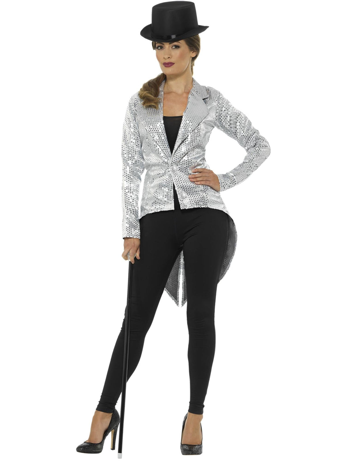 SEQUIN TAILCOAT LADIES JACKET, SILVER - Packaging