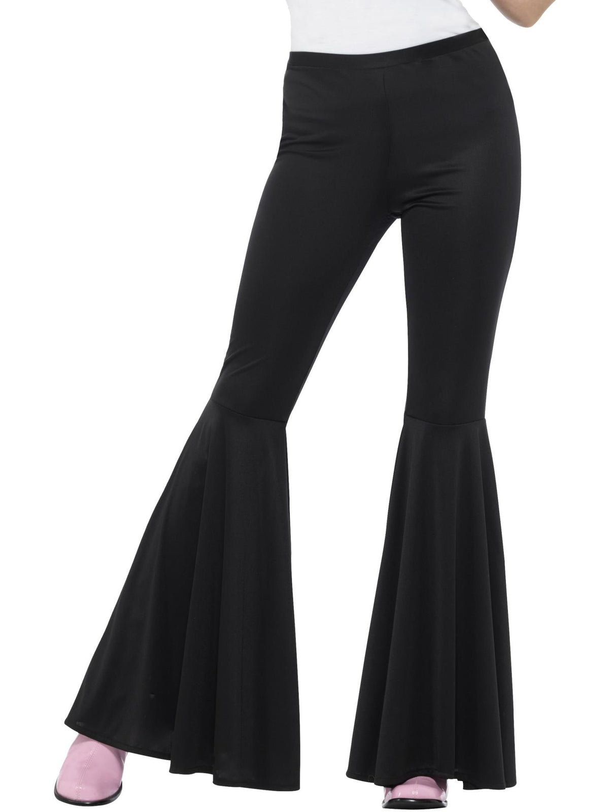 FLARED TROUSERS, LADIES, BLACK - M-L - Back