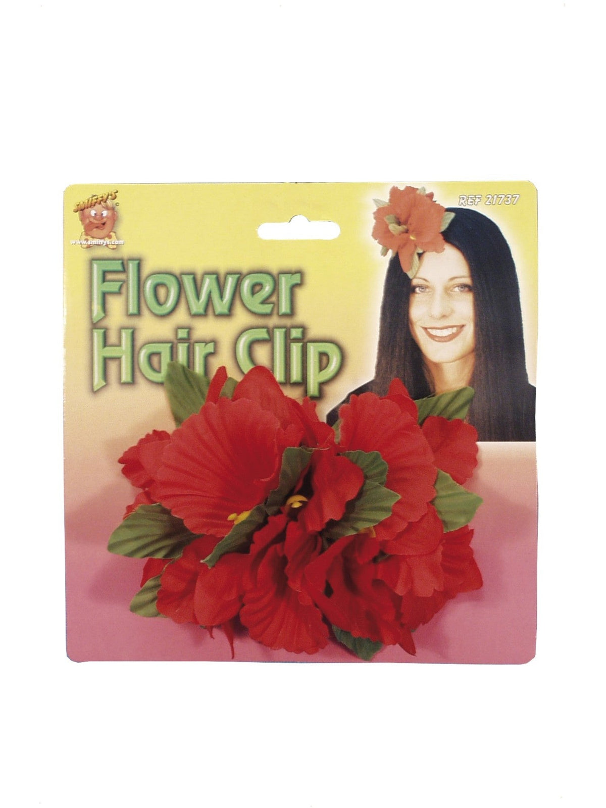 HAWAIIAN FLOWER HAIR CLIP ACCESSORY - Back