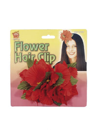 HAWAIIAN FLOWER HAIR CLIP ACCESSORY - Back