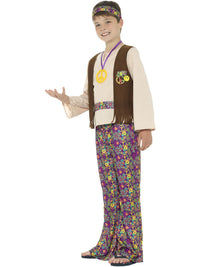 HIPPIE BOY COSTUME, CHILD - S - Back
