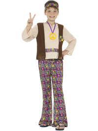 HIPPIE BOY COSTUME, CHILD - S - Front