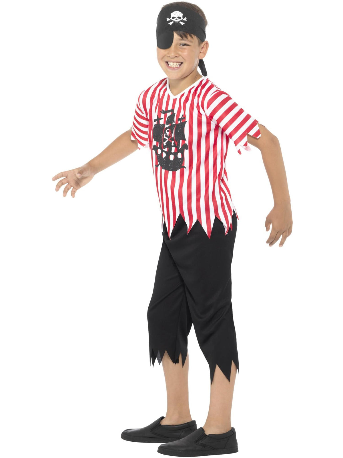 JOLLY PIRATE BOY COSTUME, CHILD - M - Back