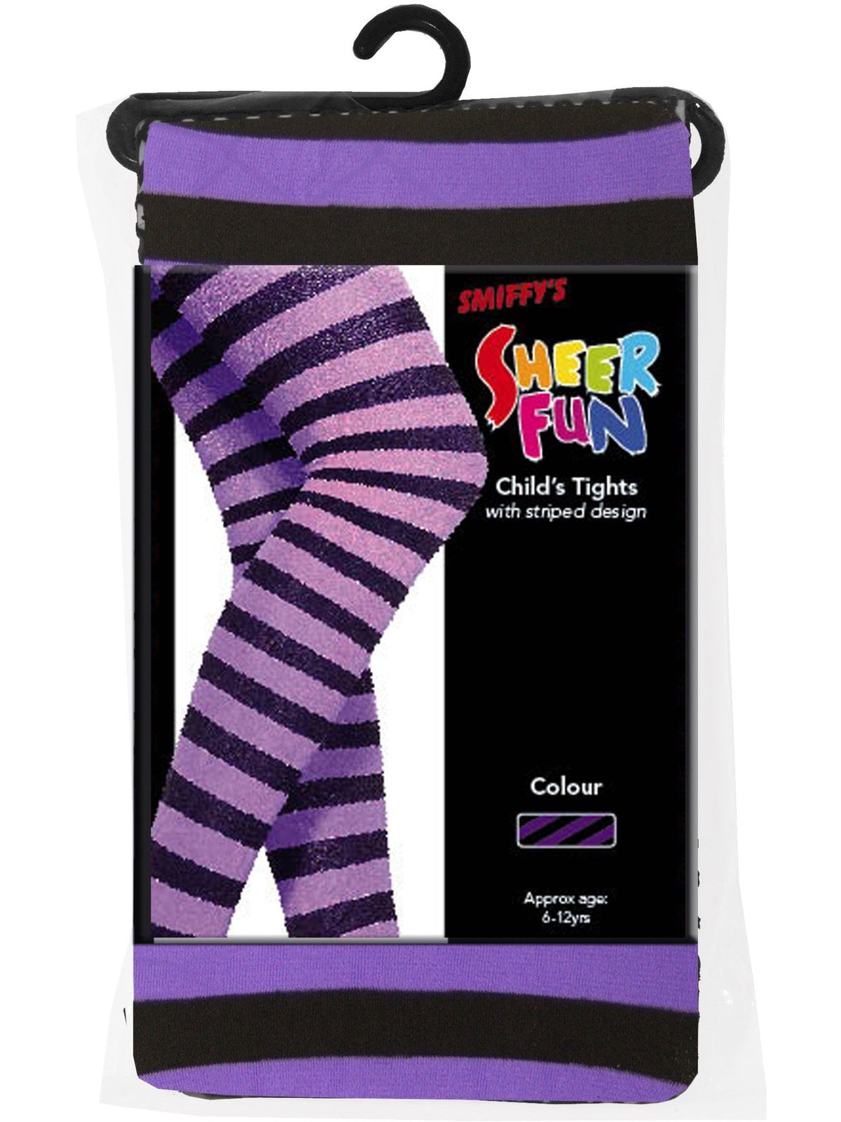 TIGHTS - PURPLE &amp; BLACK, CHILD - Side
