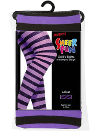 TIGHTS - PURPLE &amp; BLACK, CHILD - Side