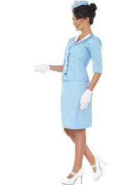 AIR HOSTESS COSTUME, ADULT - L - Side