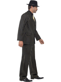 GANGSTER GOLD PINSTRIPE COSTUME, ADULT - Back