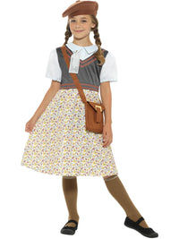 EVACUEE SCHOOL GIRL COSTUME, CHILD - S
