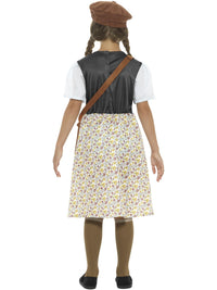 EVACUEE SCHOOL GIRL COSTUME, CHILD - S - Packaging