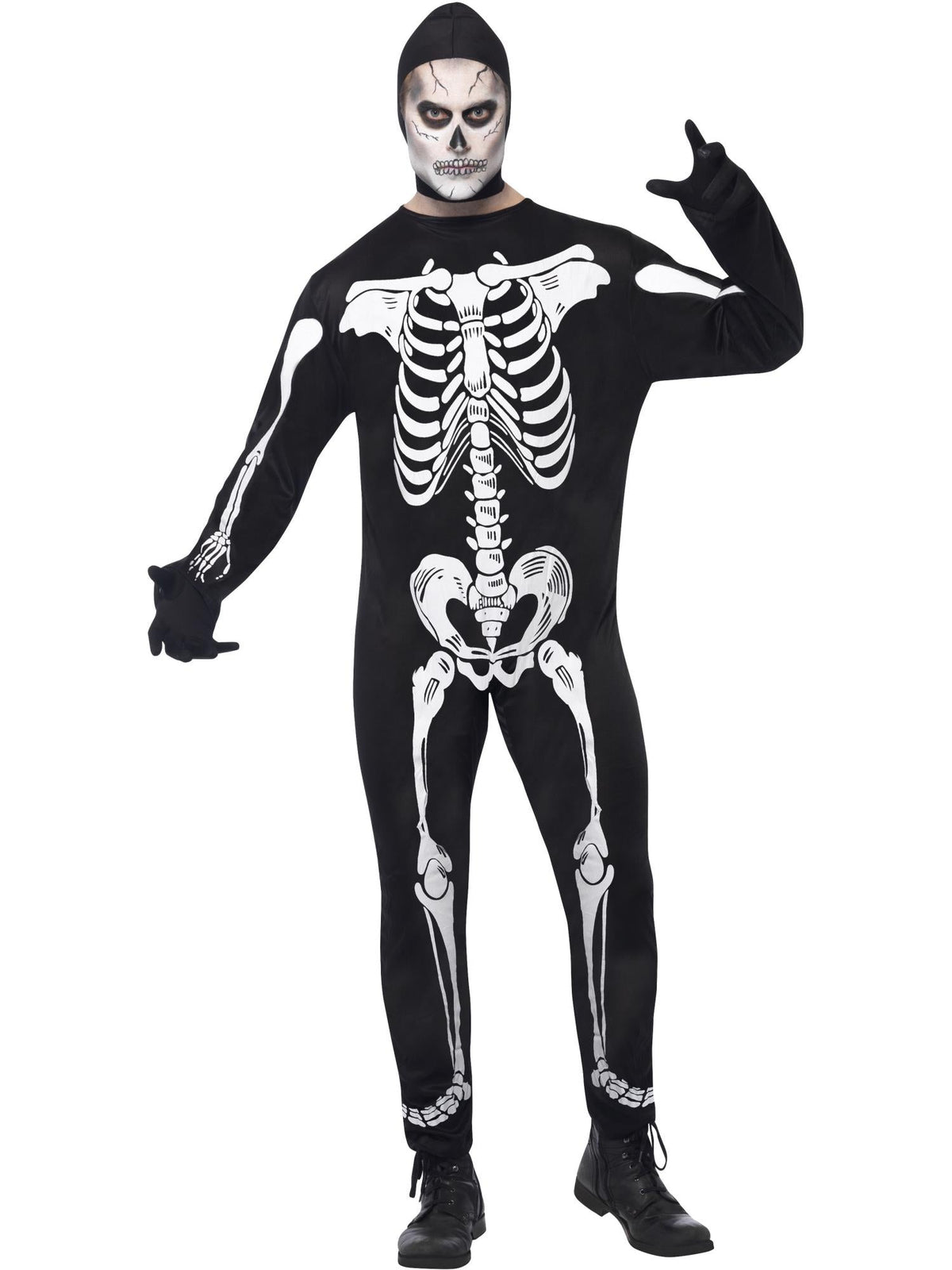 SKELETON COSTUME, ADULT - M - Back