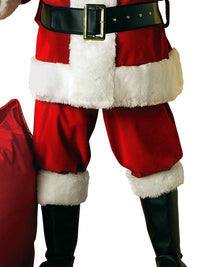 SANTA CLAUS VELVET DELUXE SUIT, ADULT - STD - Back