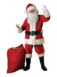 SANTA CLAUS VELVET DELUXE SUIT, ADULT - STD - Front