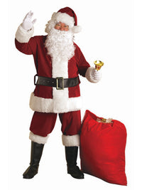 SANTA SUIT - CRIMSON REGAL PLUSH, ADULT - Front