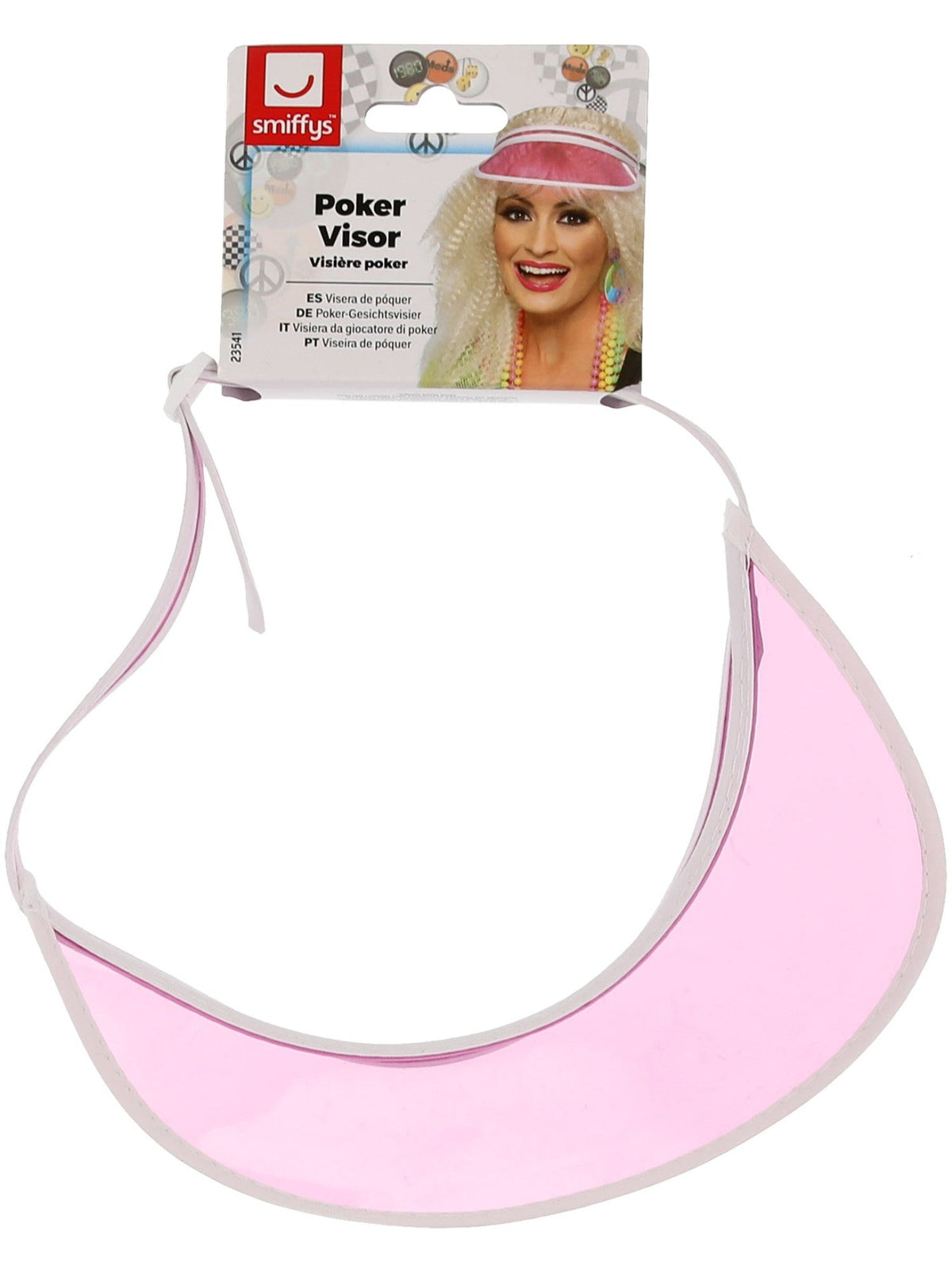 POKER VISOR, PINK - ADULT - Back