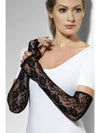 FINGERLESS LACE GLOVES, ADULT - Front