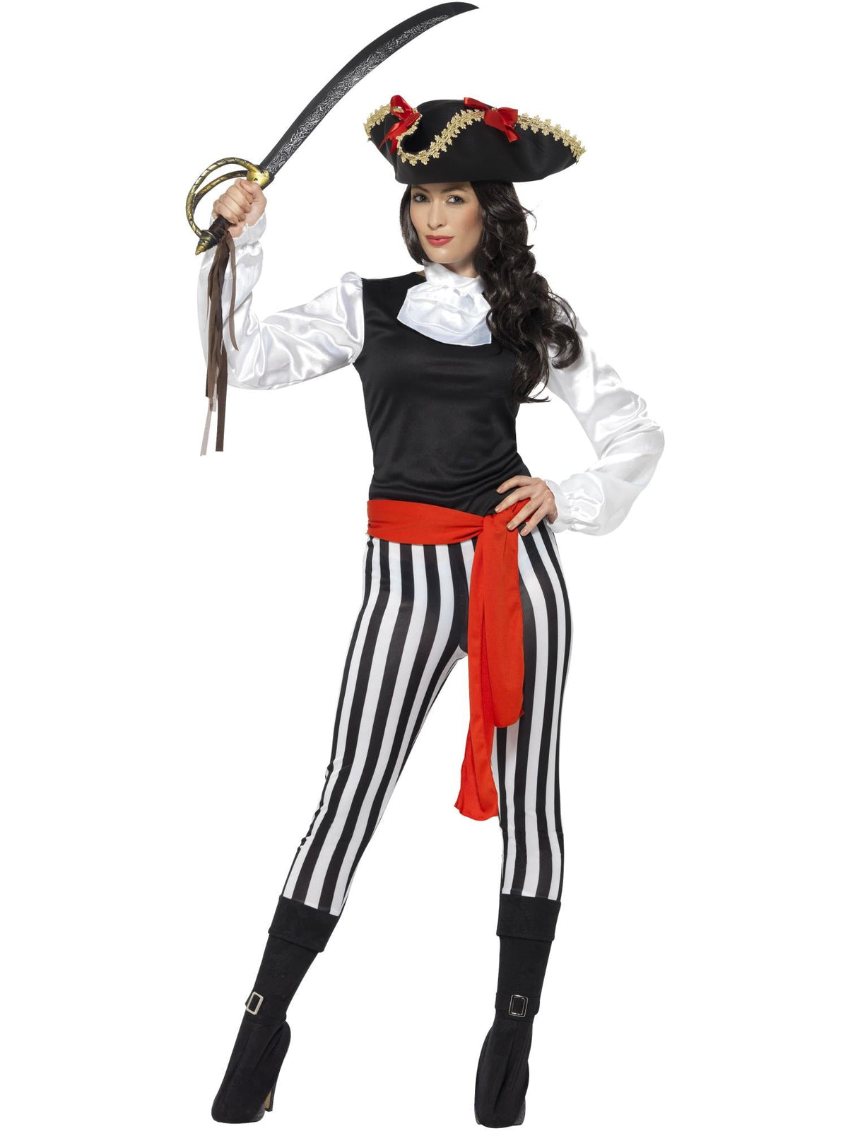 PIRATE LADY COSTUME, WITH TOP - L - Back