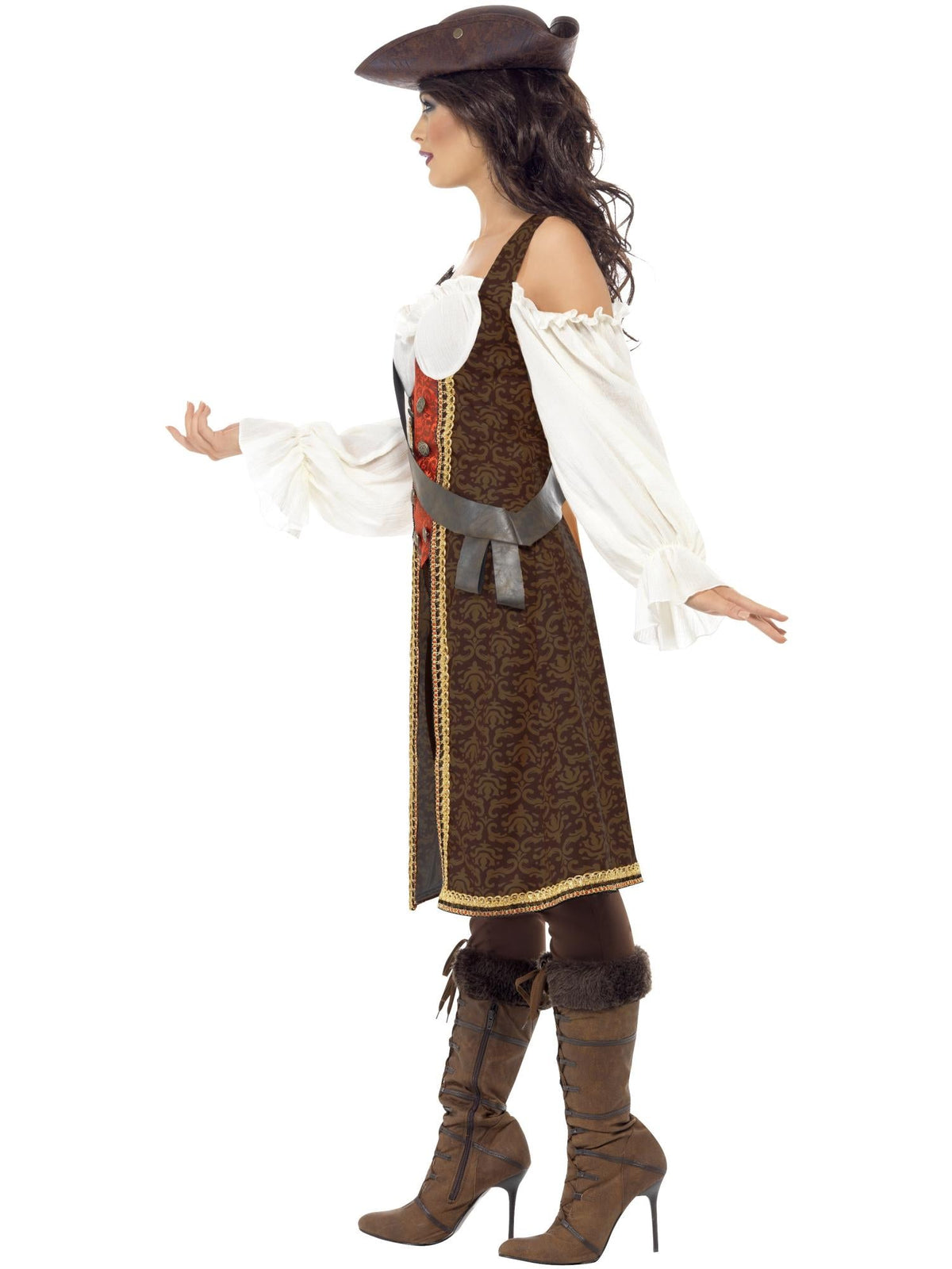 HIGH SEAS PIRATE WENCH COSTUME, ADULT - Back
