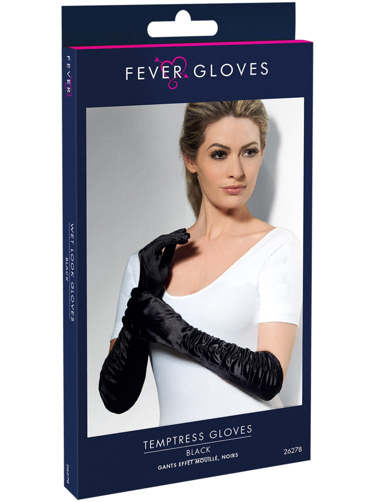 TEMPTRESS GLOVES, BLACK - ADULT - Back