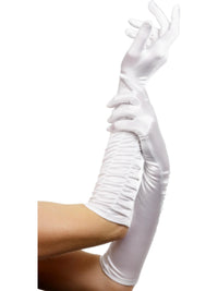 TEMPTRESS GLOVES, WHITE - ADULT - Back