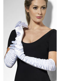 TEMPTRESS GLOVES, WHITE - ADULT - Front