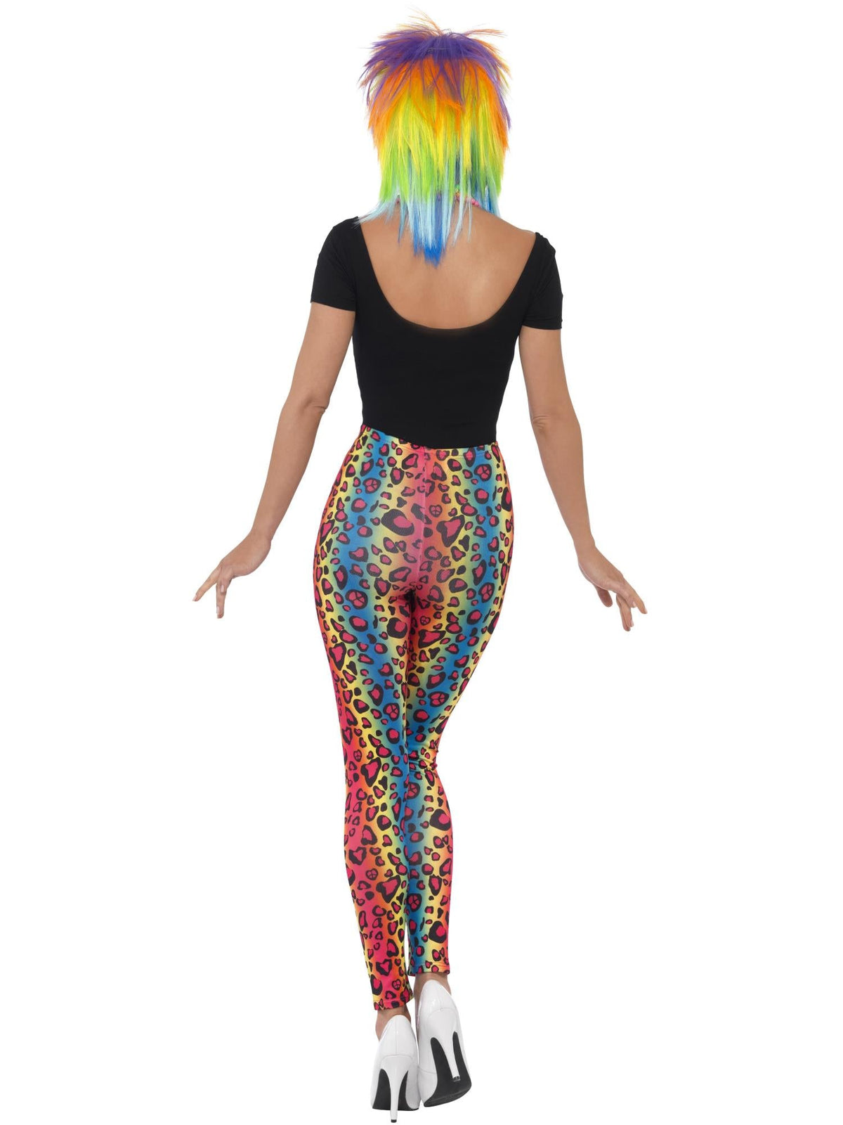LEOPARD PRINT LEGGINGS, NEON - ADULT - Side
