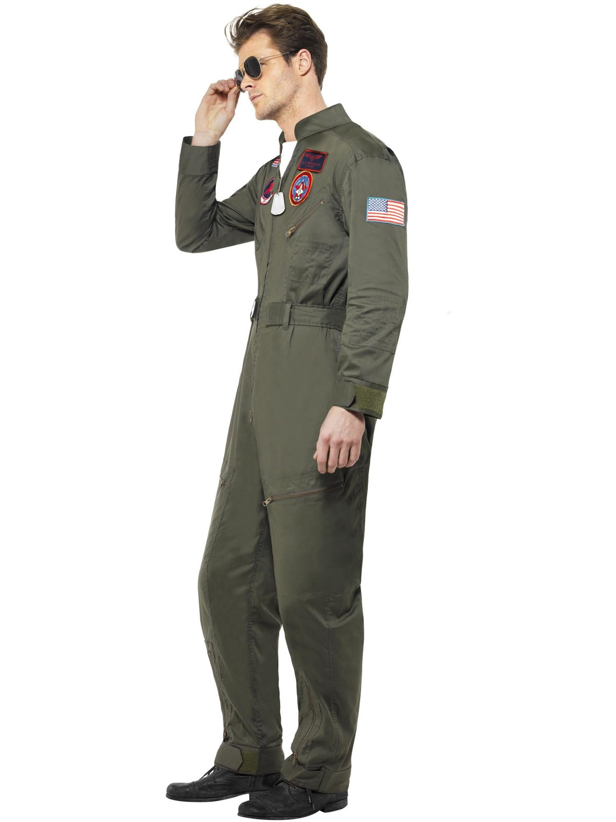 TOP GUN DELUXE MALE COSTUME - M - Side