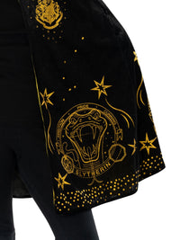 HOGWARTS BLACK &amp; GOLD HOODED ROBE, CHILD - Back