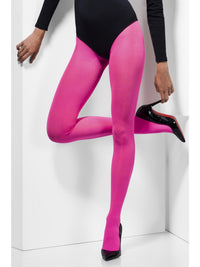 PINK OPAQUE TIGHTS, ADULT - ONE SIZE - Back