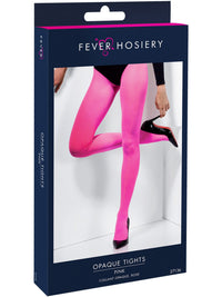 PINK OPAQUE TIGHTS, ADULT - ONE SIZE - Side