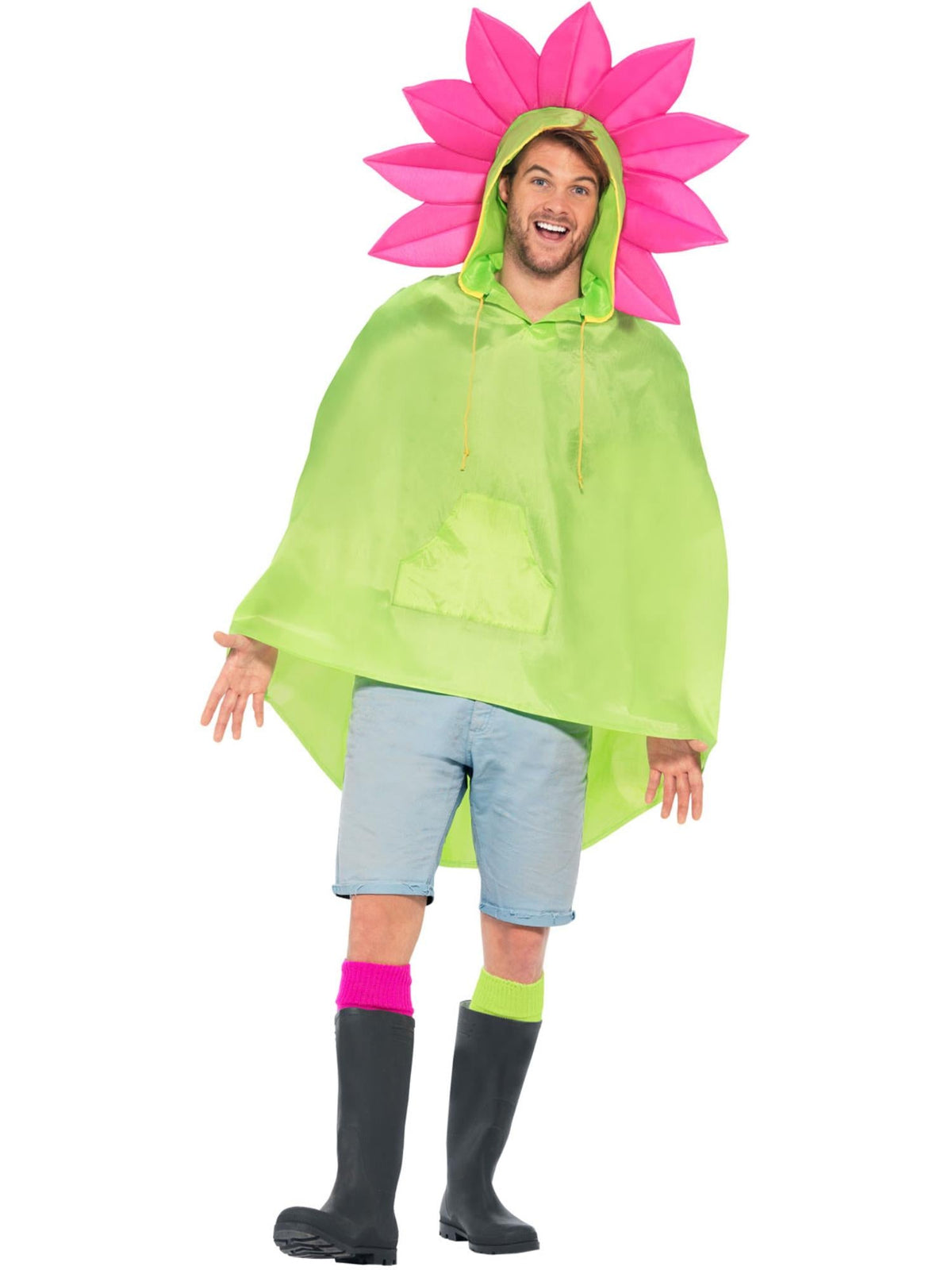 FLOWER PARTY PONCHO, ADULT - Packaging