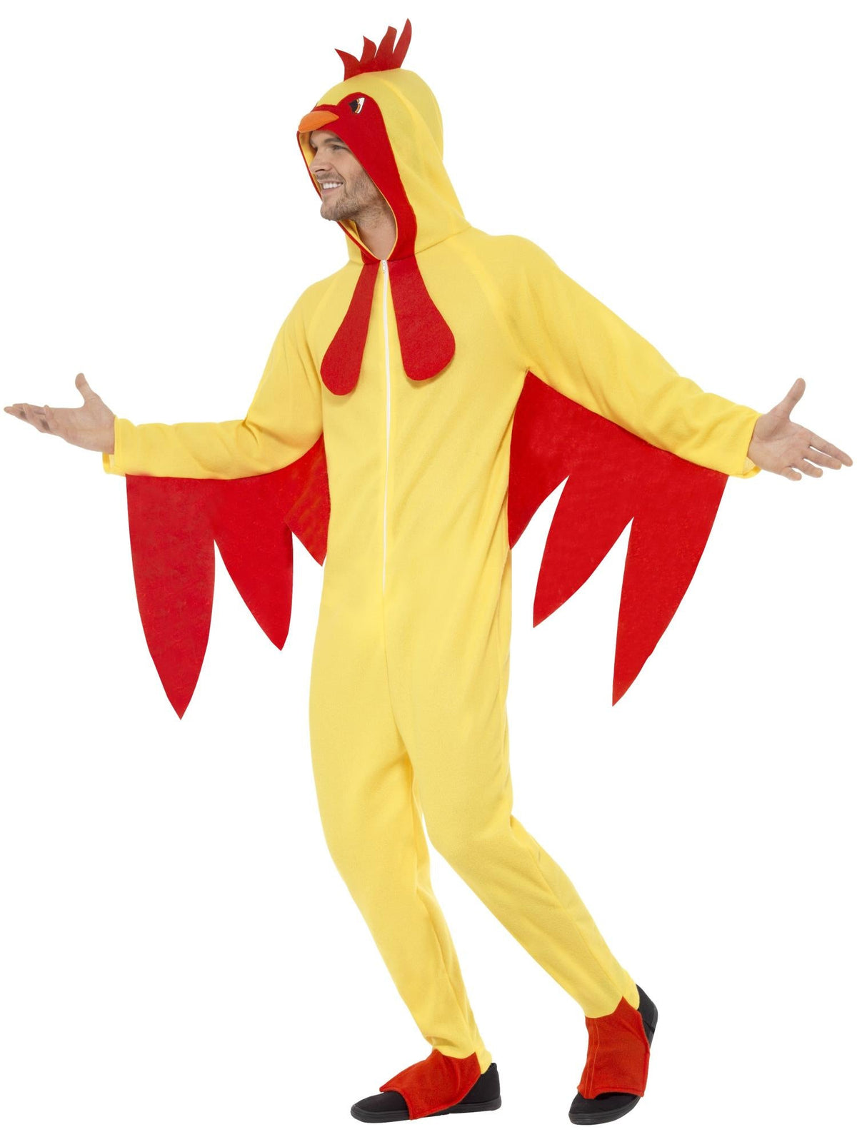 CHICKEN COSTUME, WITH HOODED ALL IN ONE - M - Side