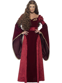 MEDIEVAL QUEEN DELUXE COSTUME, ADULT - L - Front