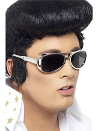 ELVIS SHADES, SILVER - ADULT - Back