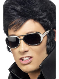 ELVIS SHADES, SILVER - ADULT - Front