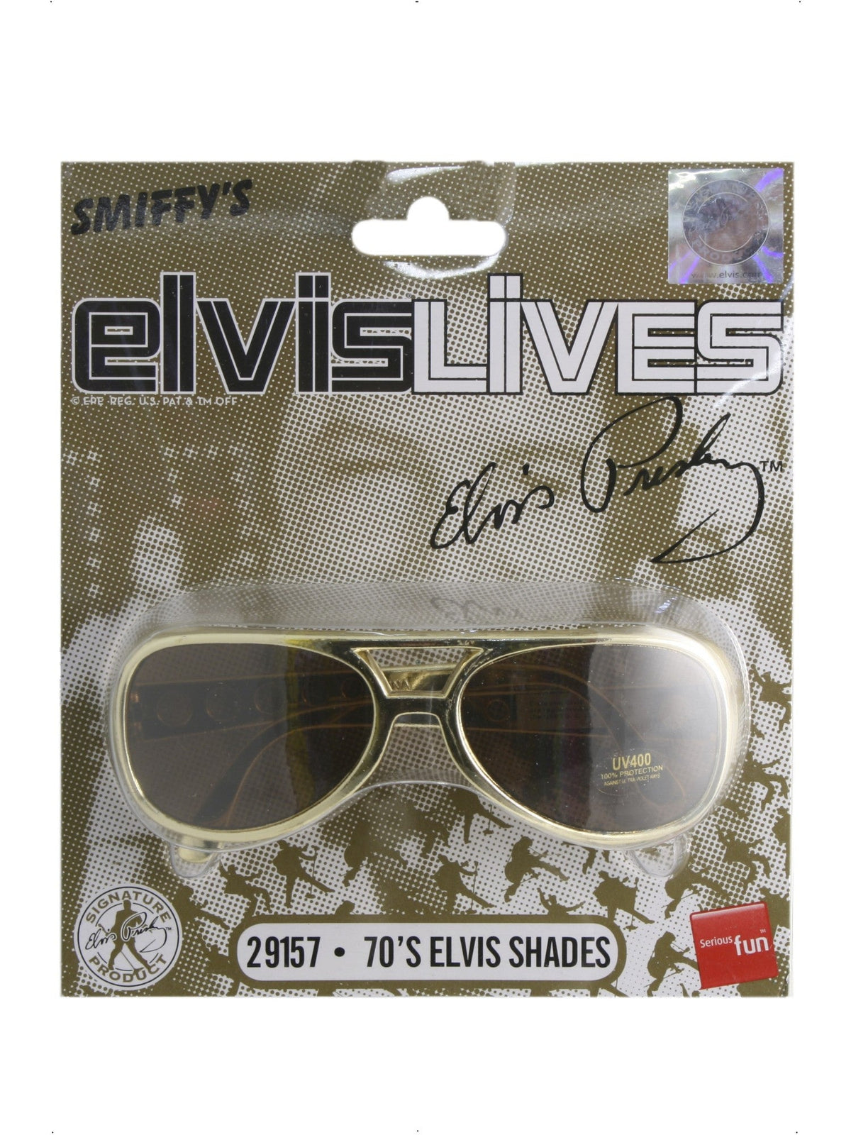 ELVIS GOLD SHADES, ADULT - Back