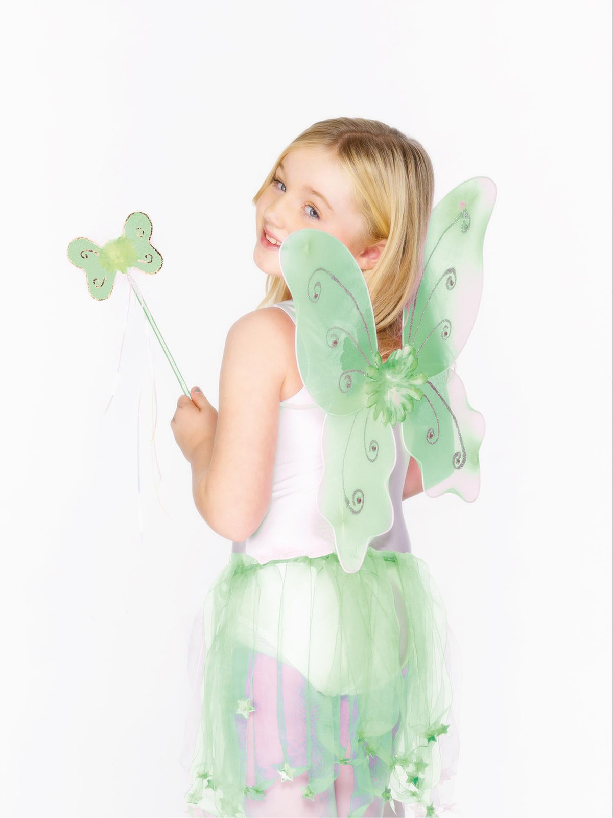 BUTTERFLY WINGS &amp; WAND SET, CHILD - Back