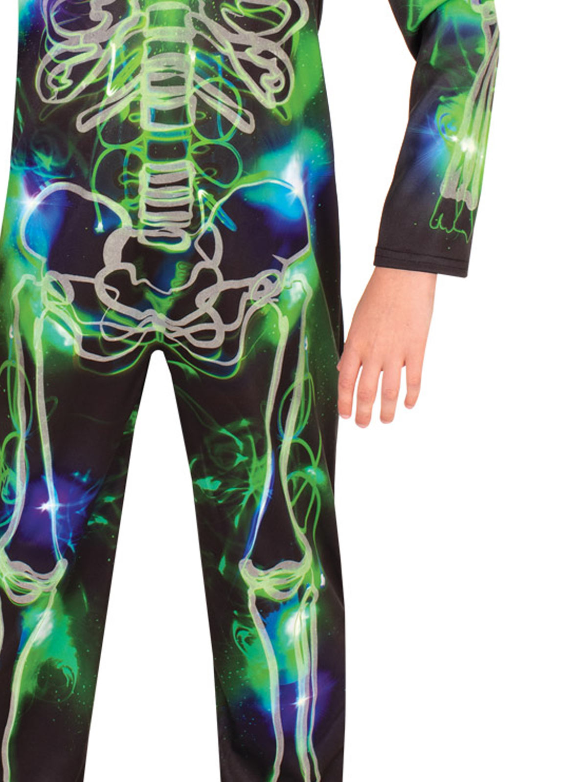 SPOOKY GLOW IN THE DARK SKELETON COSTUME, CHILD - Side
